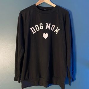 Black lightweight Dog Mom sweatshirt